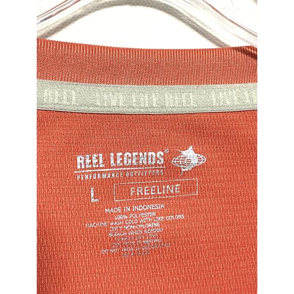 Reel Legends Freeline Orange Long Sleeve Shirt Men L Fishing Outdoor Boating NWT - Picture 5 of 10
